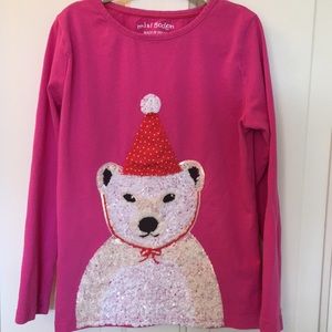 Mini Boden long sleeved t-shirt with polar bear.